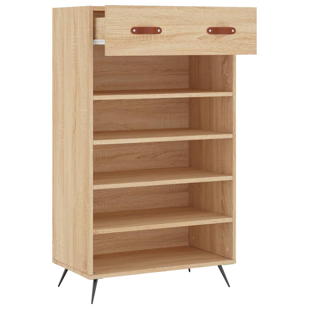 Armoire à chaussures chêne sonoma 60x35x105cm bois d'ingénierie