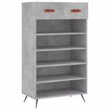 Armoire à chaussures gris béton 60x35x105 cm bois d'ingénierie