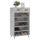 Armoire à chaussures gris béton 60x35x105 cm bois d'ingénierie