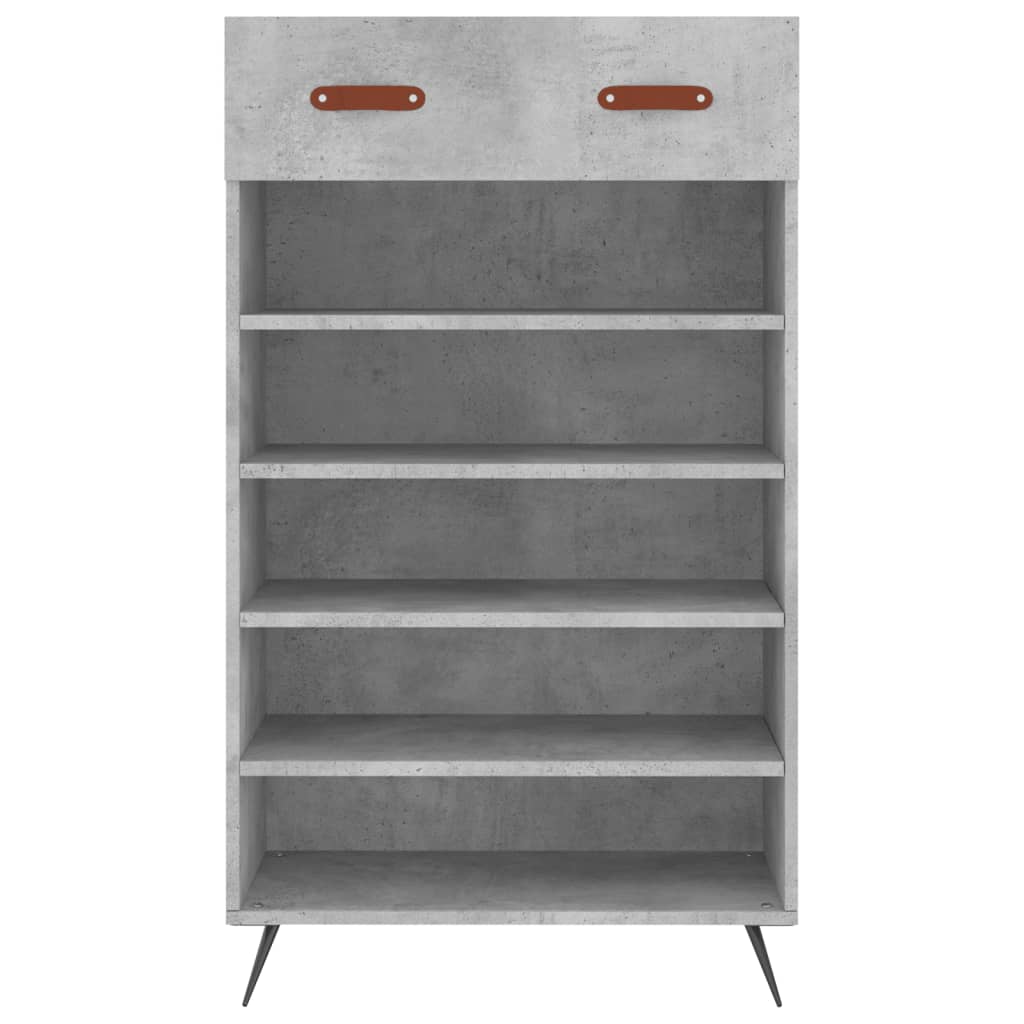 Armoire à chaussures gris béton 60x35x105 cm bois d'ingénierie