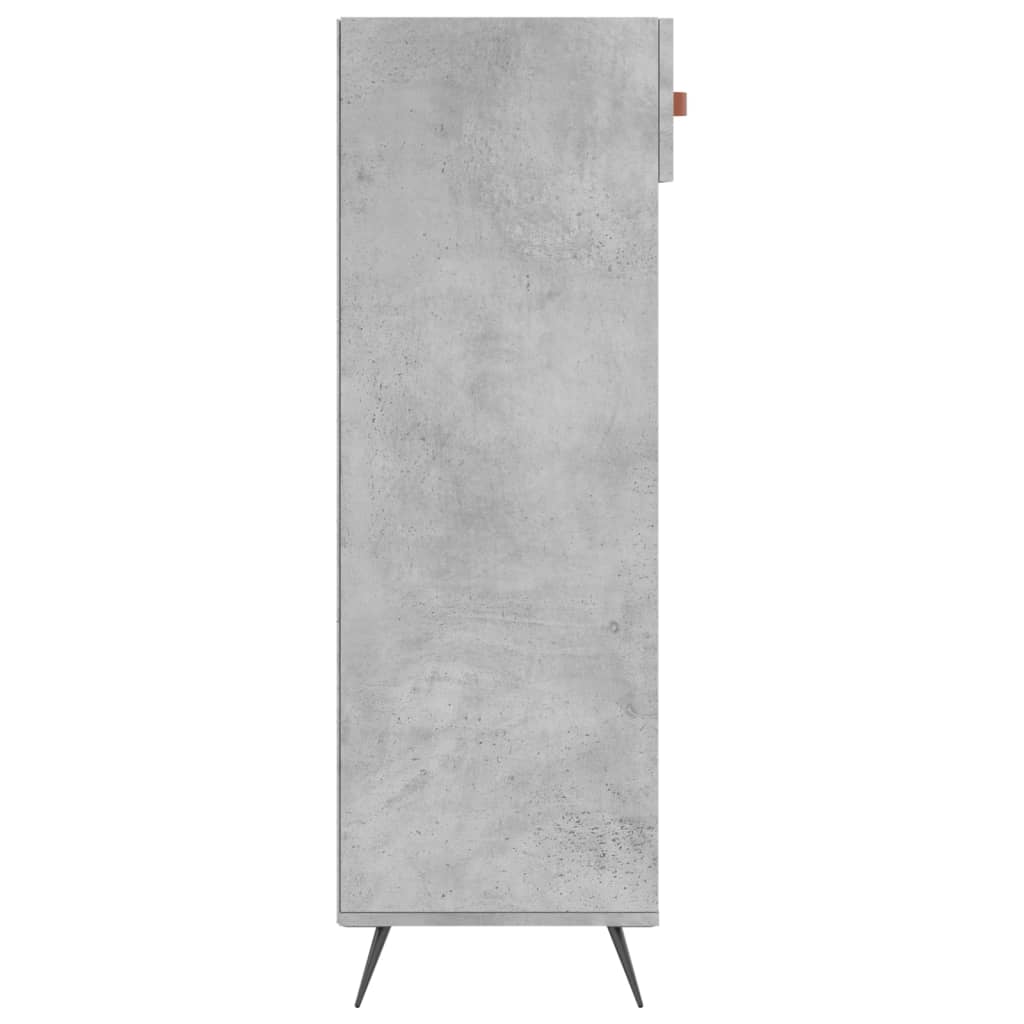 Armoire à chaussures gris béton 60x35x105 cm bois d'ingénierie