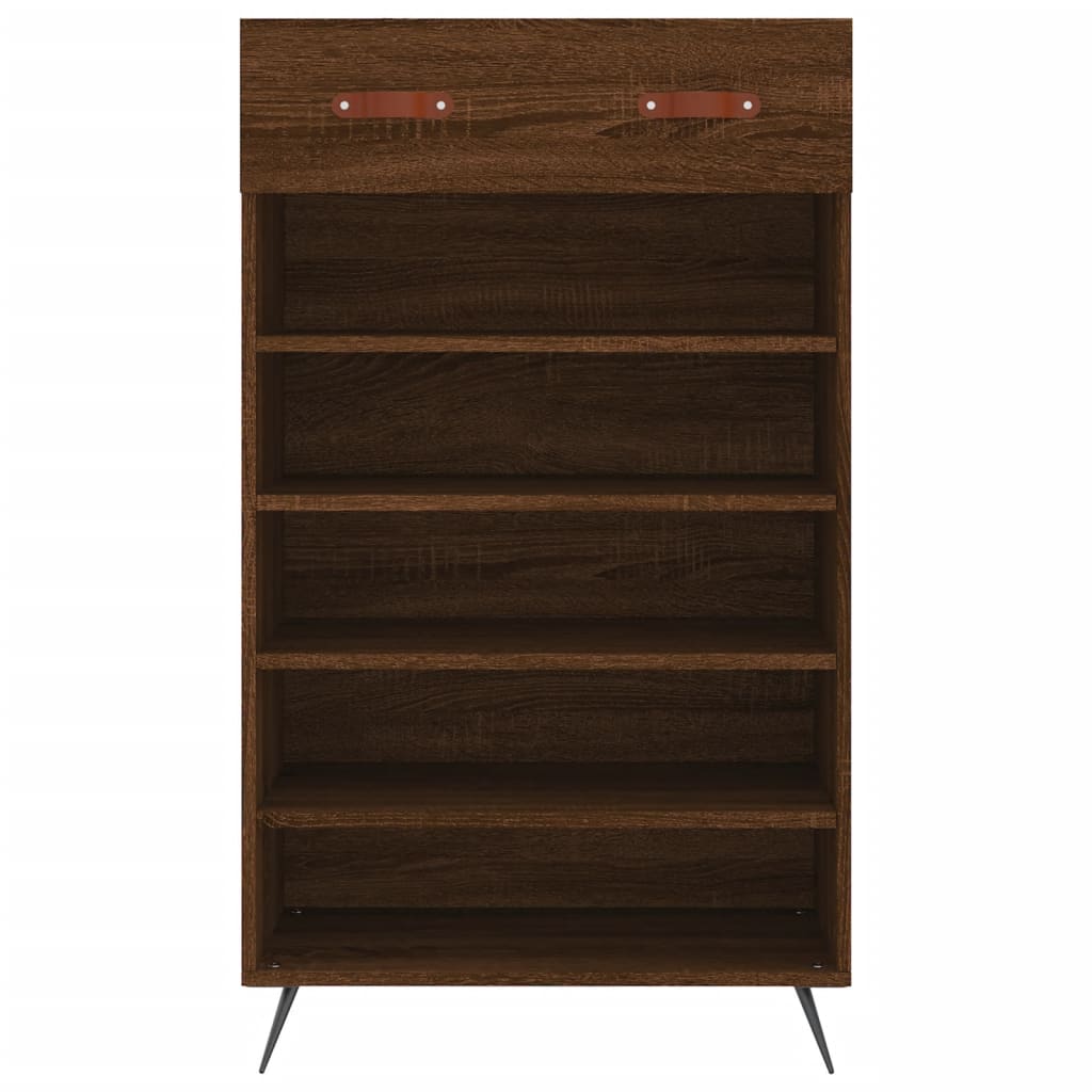 Armoire à chaussures chêne marron 60x35x105cm bois d'ingénierie