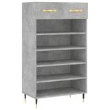 Armoire à chaussures gris béton 60x35x105 cm bois d'ingénierie