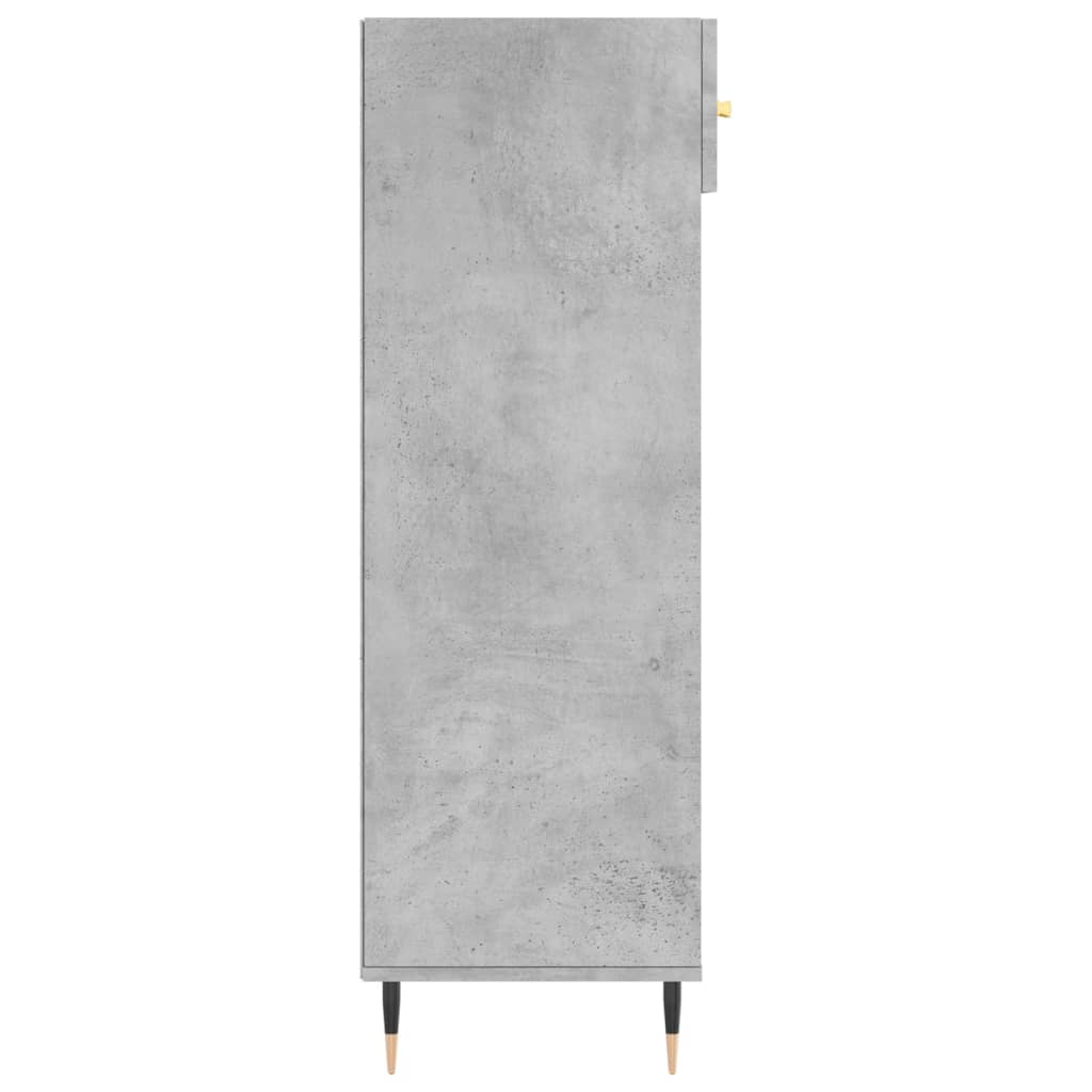 Armoire à chaussures gris béton 60x35x105 cm bois d'ingénierie