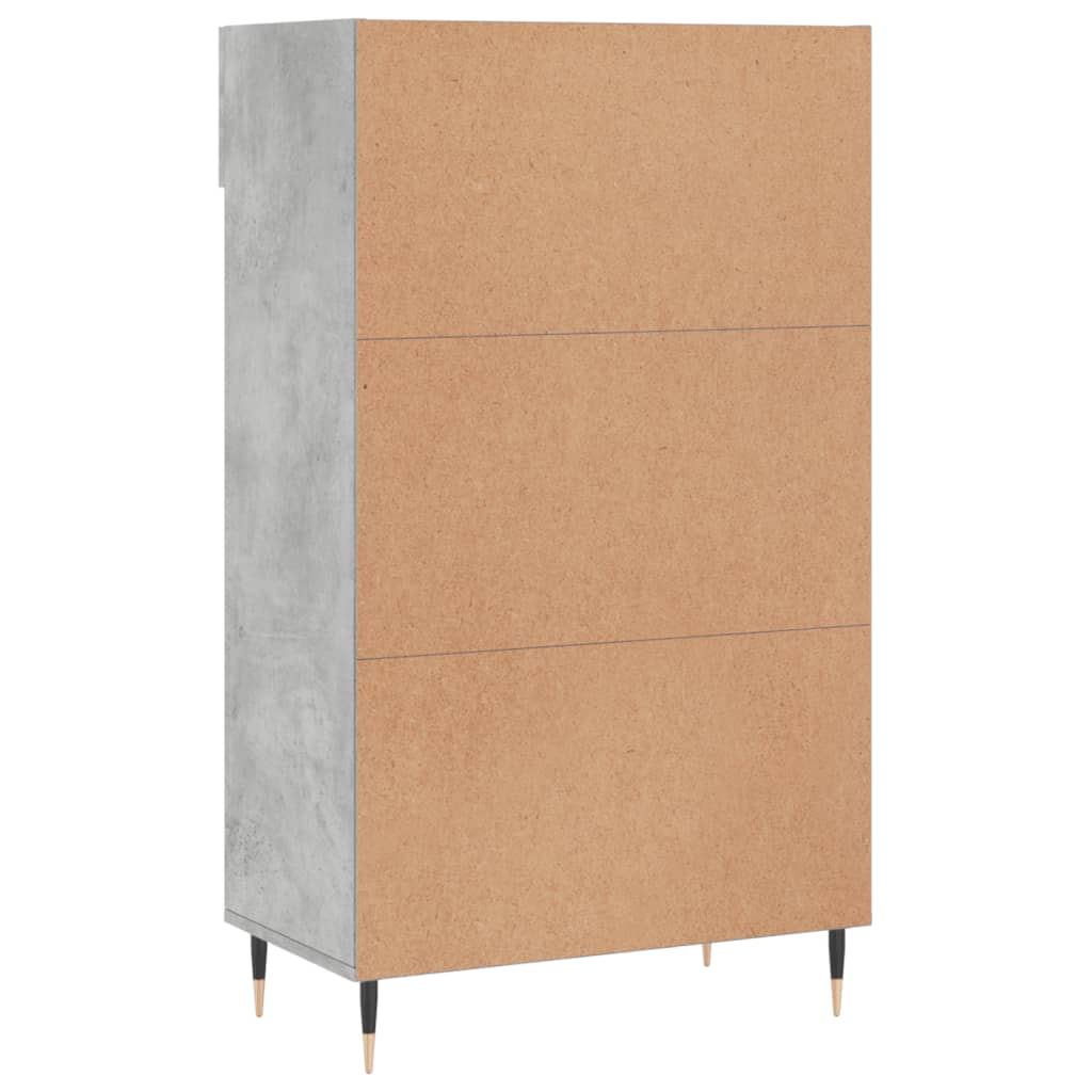 Armoire à chaussures gris béton 60x35x105 cm bois d'ingénierie