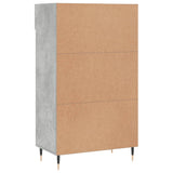 Armoire à chaussures gris béton 60x35x105 cm bois d'ingénierie