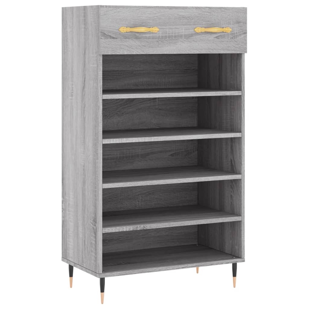 Armoire à chaussures sonoma gris 60x35x105 cm bois d'ingénierie