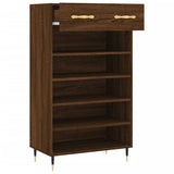 Armoire à chaussures chêne marron 60x35x105cm bois d'ingénierie