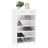 Shoe cabinet Glossy white 60x35x105 cm Engineered wood