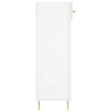 Shoe cabinet Glossy white 60x35x105 cm Engineered wood