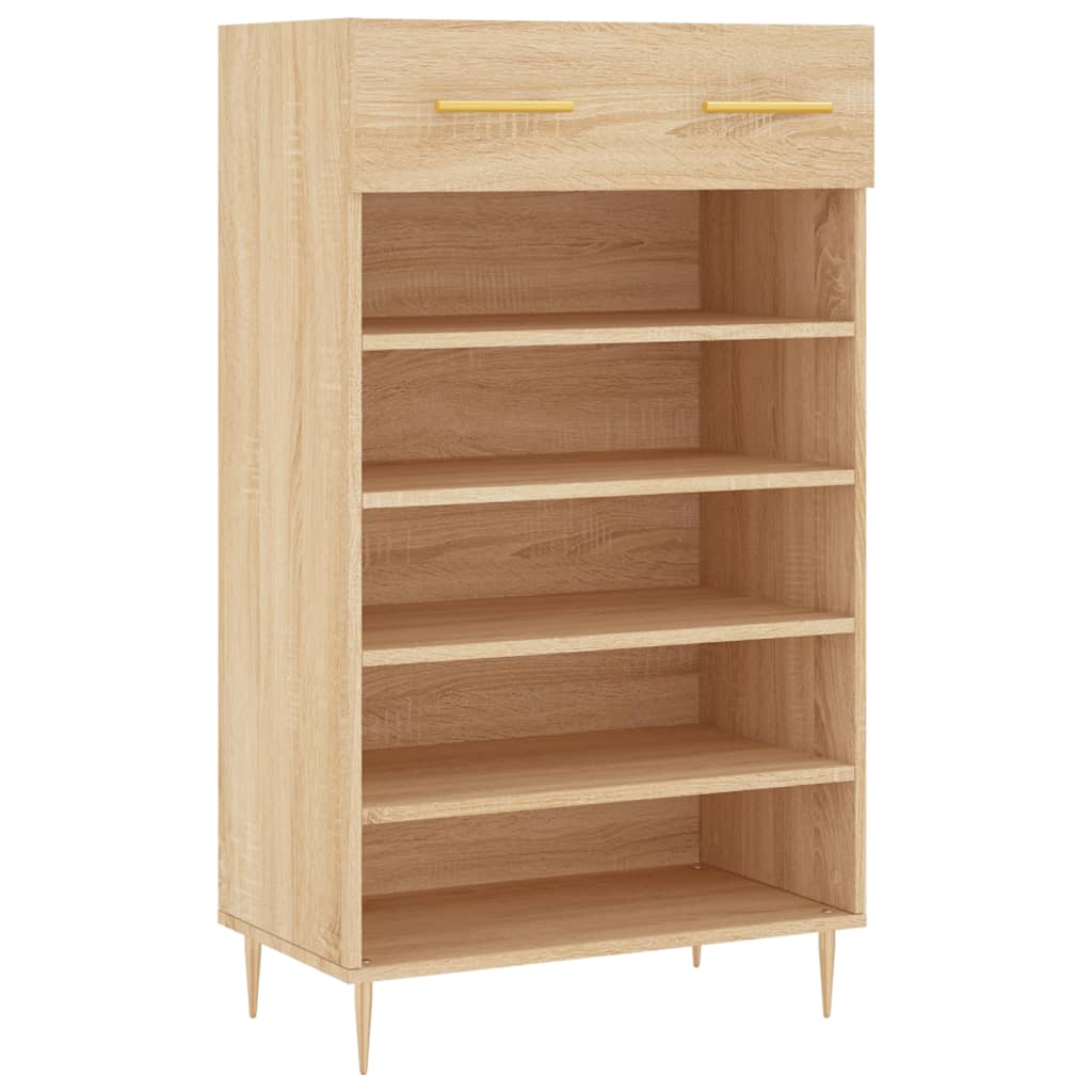 Armoire à chaussures chêne sonoma 60x35x105cm bois d'ingénierie