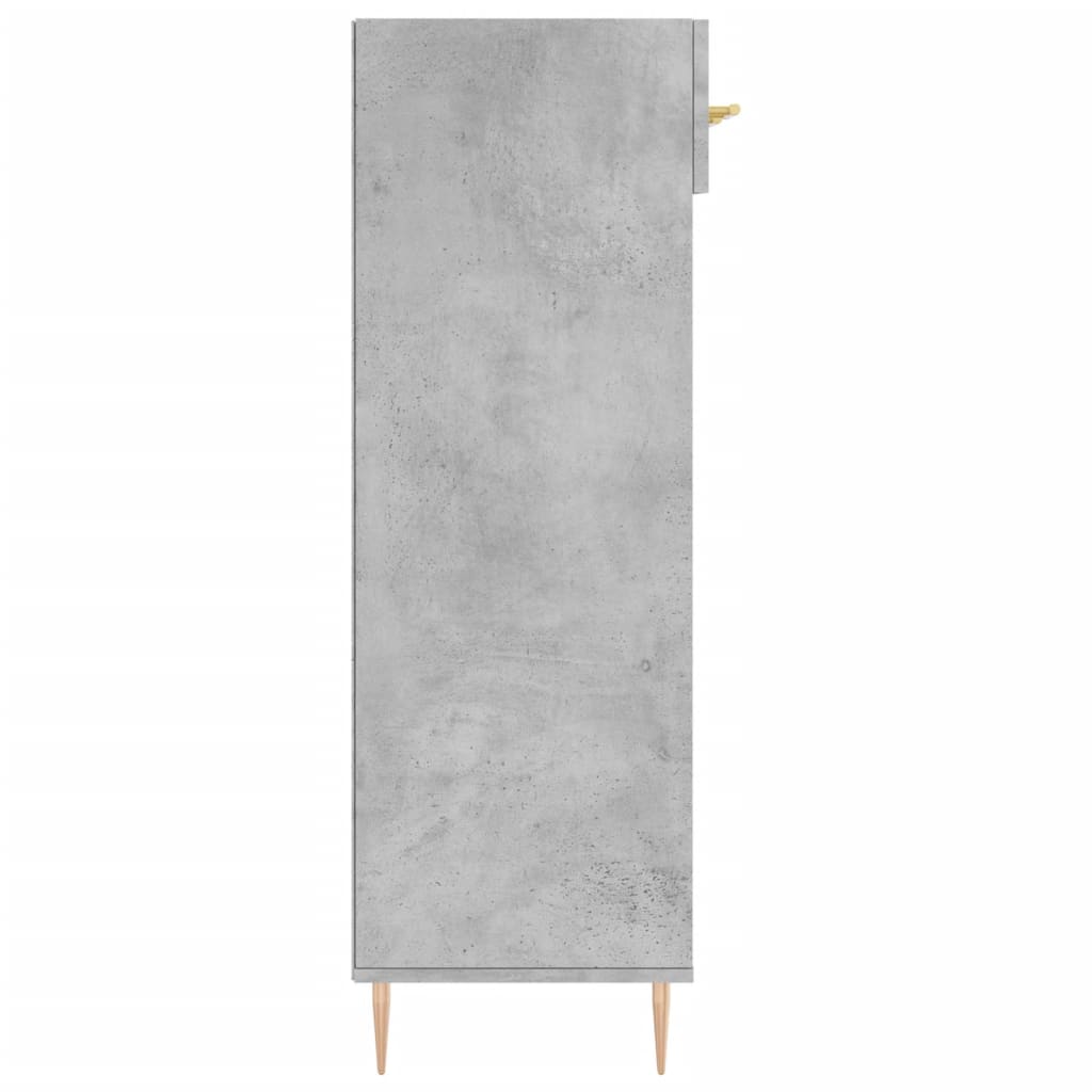 Armoire à chaussures gris béton 60x35x105 cm bois d'ingénierie