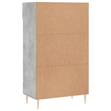 Armoire à chaussures gris béton 60x35x105 cm bois d'ingénierie