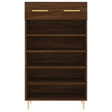 Armoire à chaussures chêne marron 60x35x105cm bois d'ingénierie