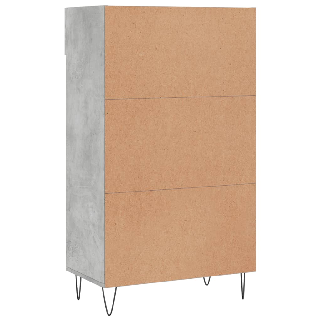 Armoire à chaussures gris béton 60x35x105 cm bois d'ingénierie