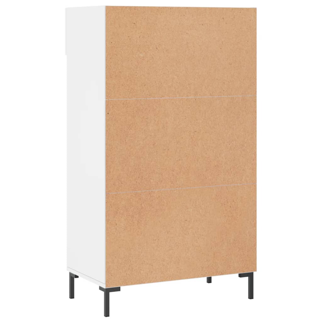 Armoire à chaussure Blanc brillant 60x35x105 cm Bois ingénierie