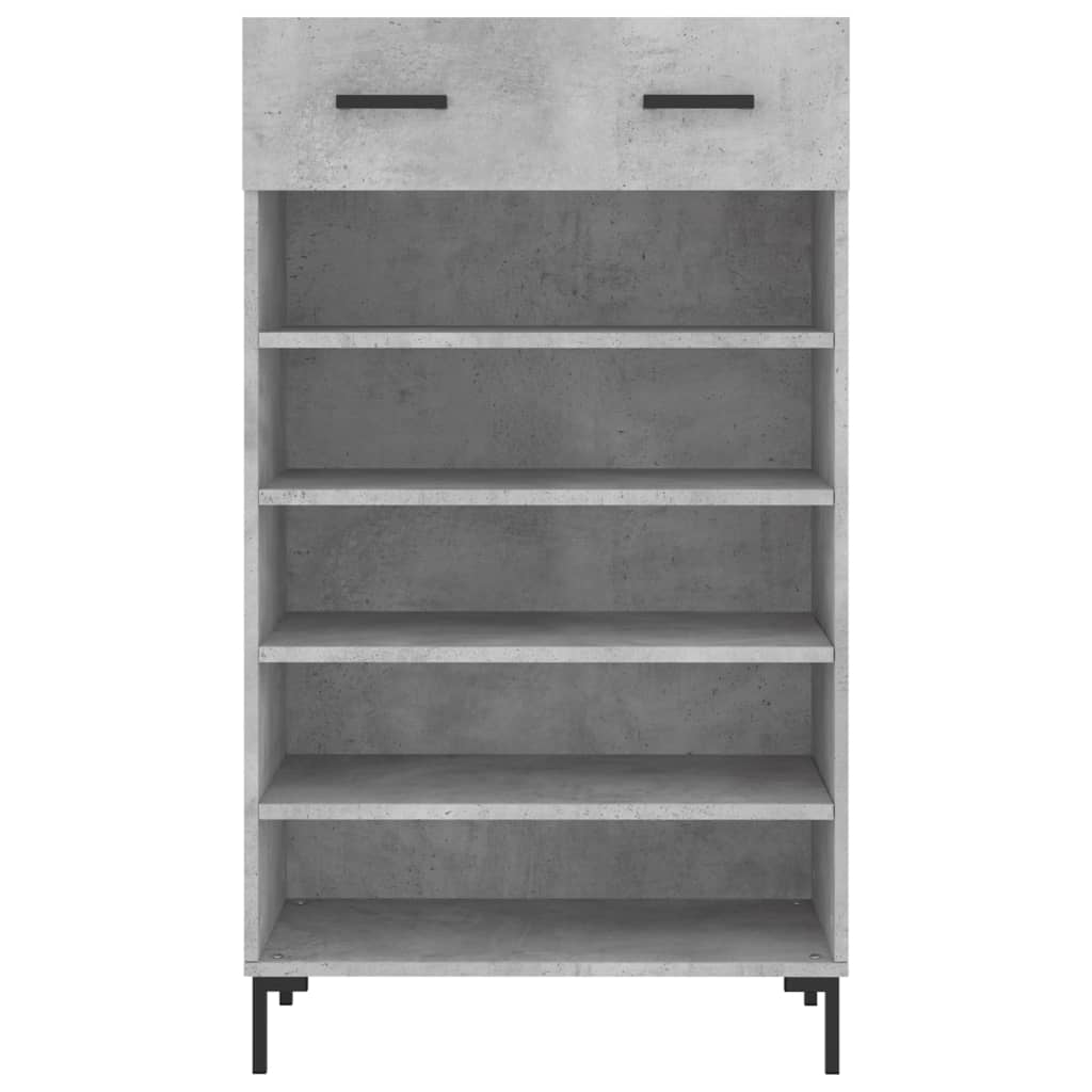 Armoire à chaussures gris béton 60x35x105 cm bois d'ingénierie