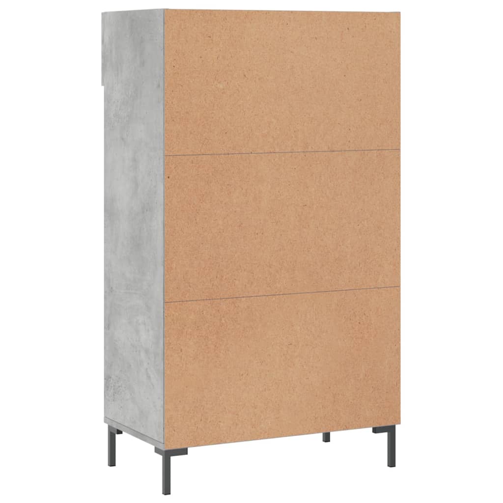 Armoire à chaussures gris béton 60x35x105 cm bois d'ingénierie