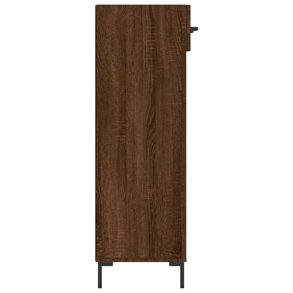 Armoire à chaussures chêne marron 60x35x105cm bois d'ingénierie