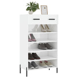 Shoe cabinet Glossy white 60x35x105 cm Engineered wood