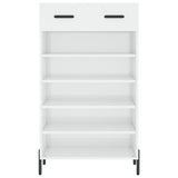 Shoe cabinet Glossy white 60x35x105 cm Engineered wood