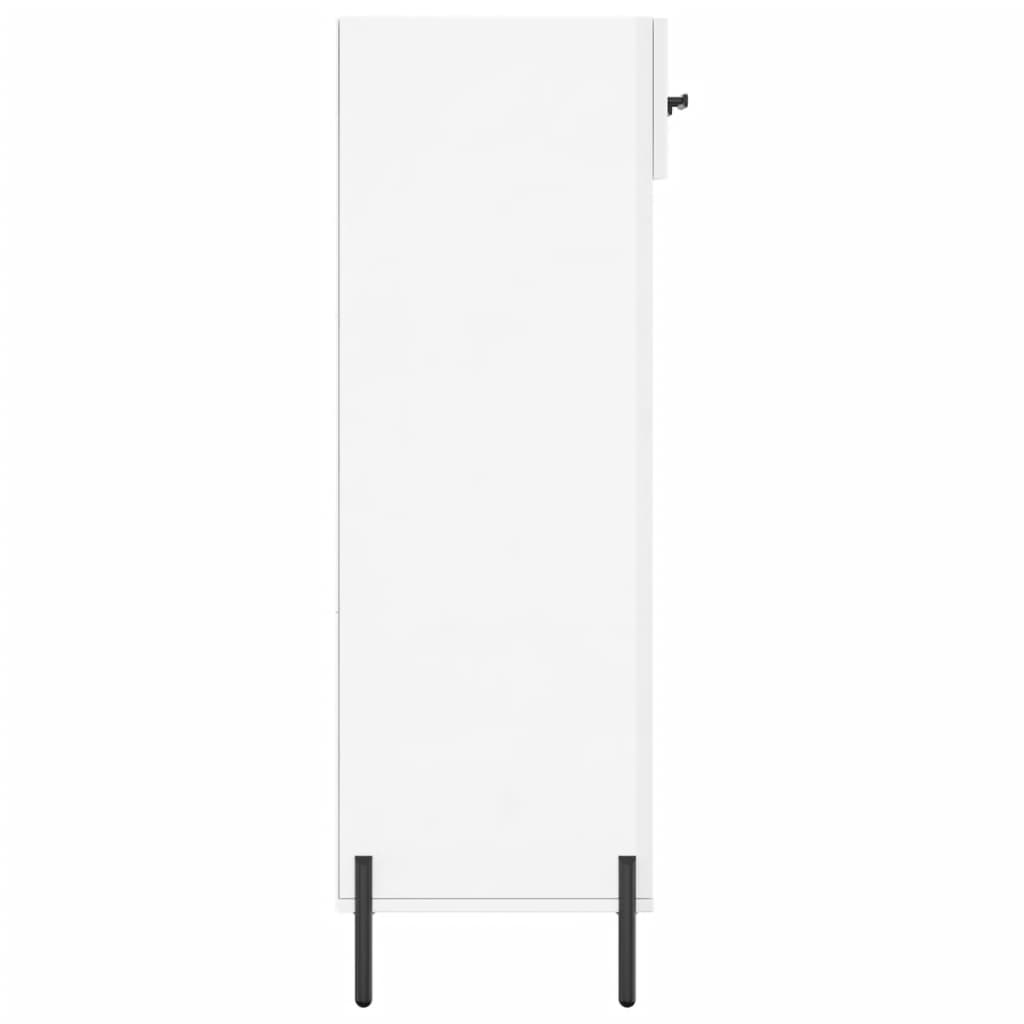 Shoe cabinet Glossy white 60x35x105 cm Engineered wood