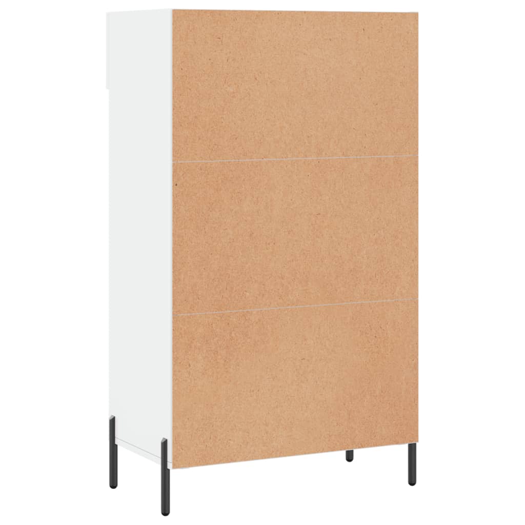 Shoe cabinet Glossy white 60x35x105 cm Engineered wood