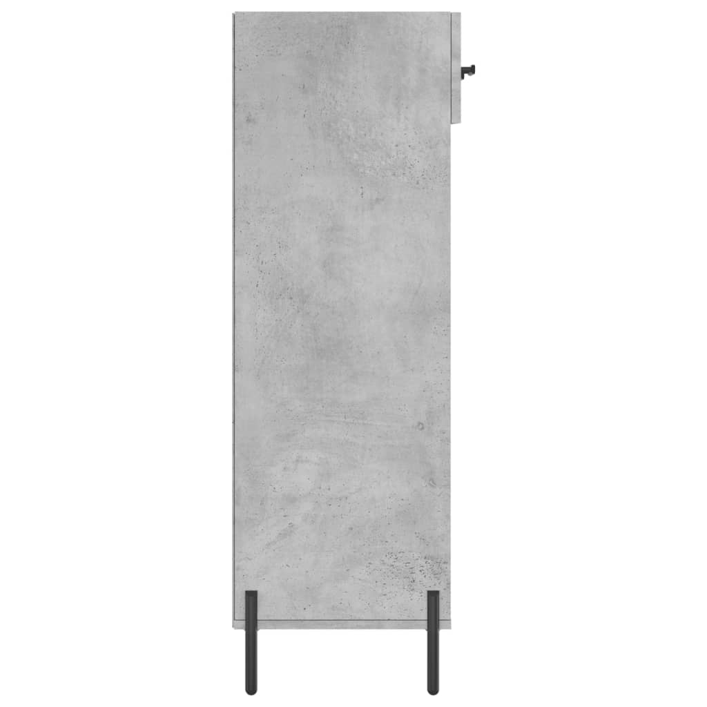 Armoire à chaussures gris béton 60x35x105 cm bois d'ingénierie