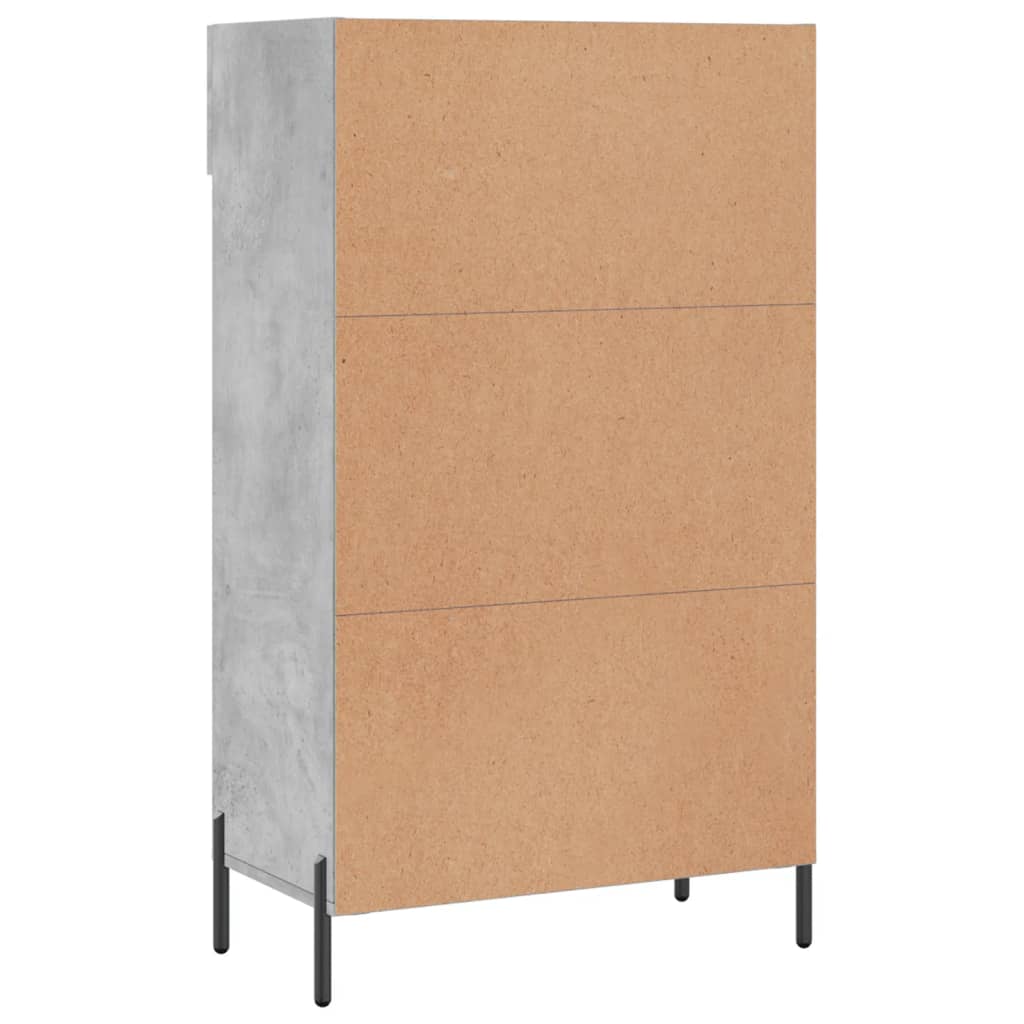 Armoire à chaussures gris béton 60x35x105 cm bois d'ingénierie