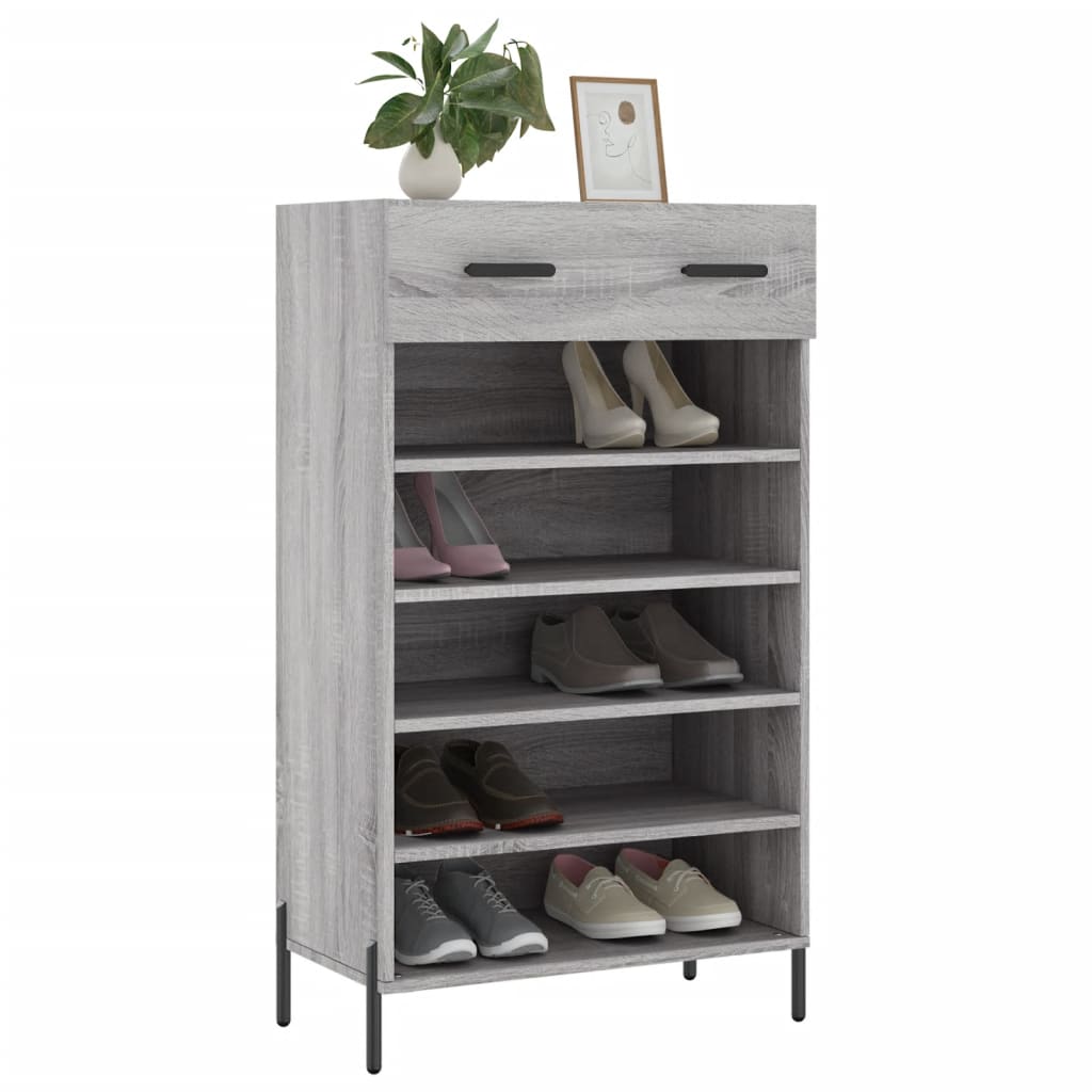 Armoire à chaussures sonoma gris 60x35x105 cm bois d'ingénierie