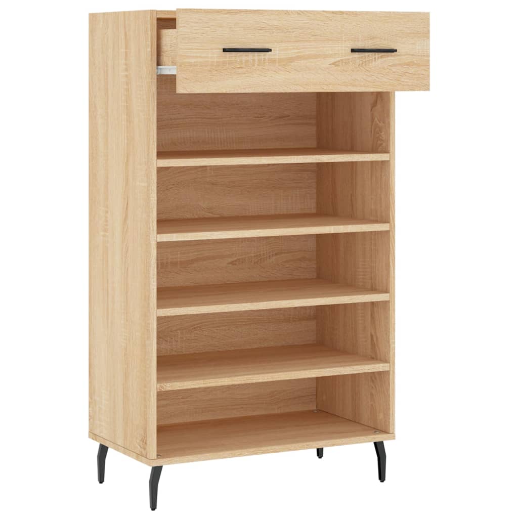 Armoire à chaussures chêne sonoma 60x35x105cm bois d'ingénierie