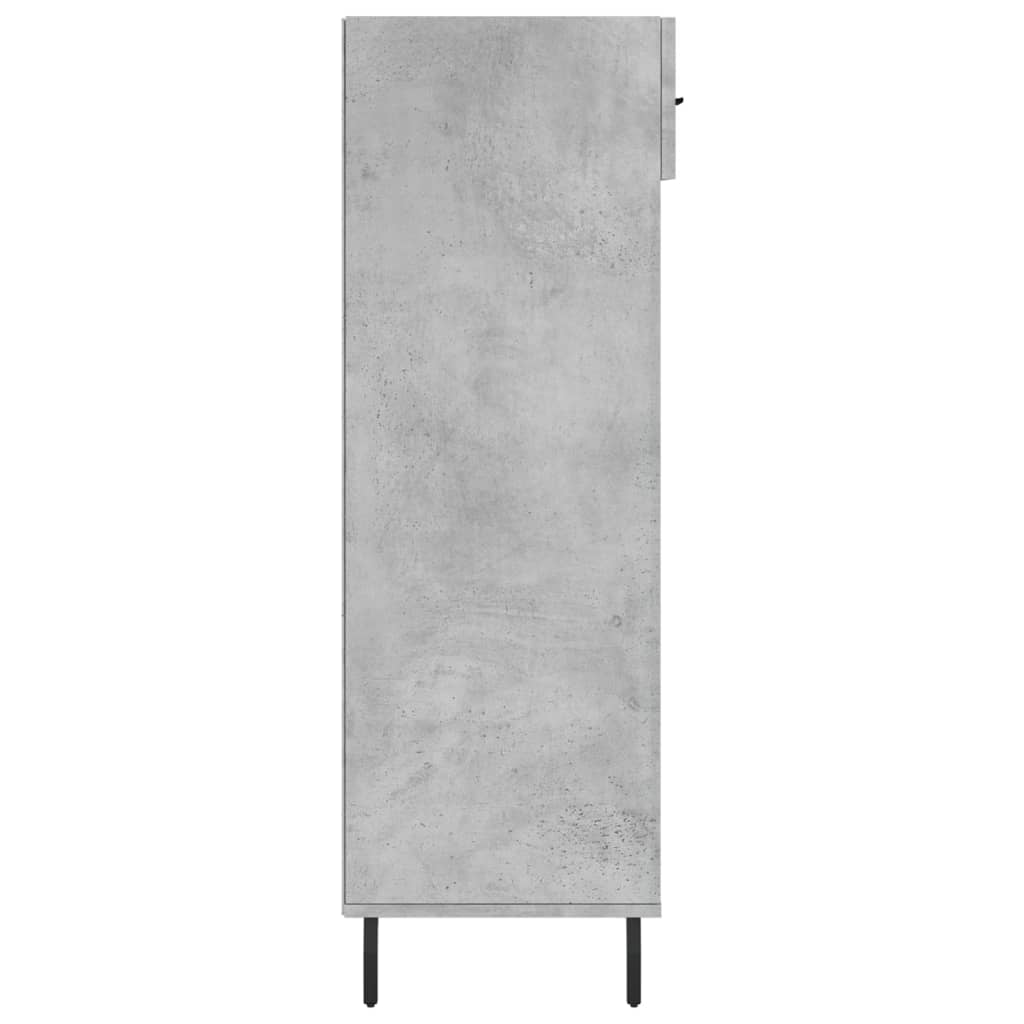 Armoire à chaussures gris béton 60x35x105 cm bois d'ingénierie