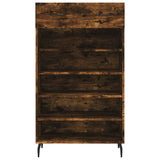 Shoe cabinet smoked oak 60x35x105 cm engineered wood