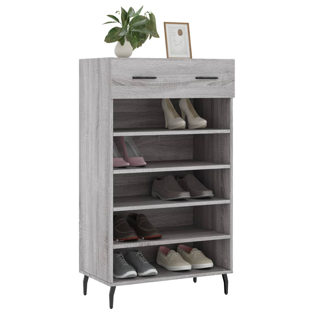 Armoire à chaussures sonoma gris 60x35x105 cm bois d'ingénierie