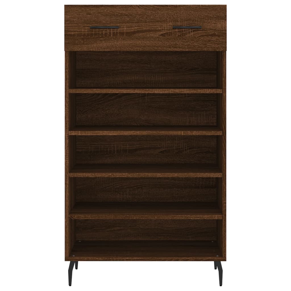 Armoire à chaussures chêne marron 60x35x105cm bois d'ingénierie