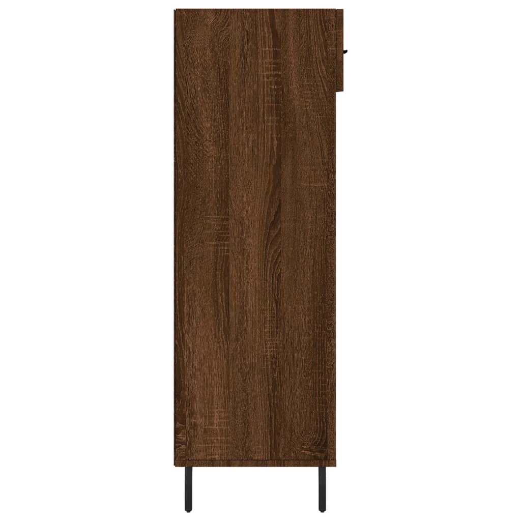 Armoire à chaussures chêne marron 60x35x105cm bois d'ingénierie