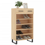 Armoire à chaussures chêne sonoma 60x35x105cm bois d'ingénierie