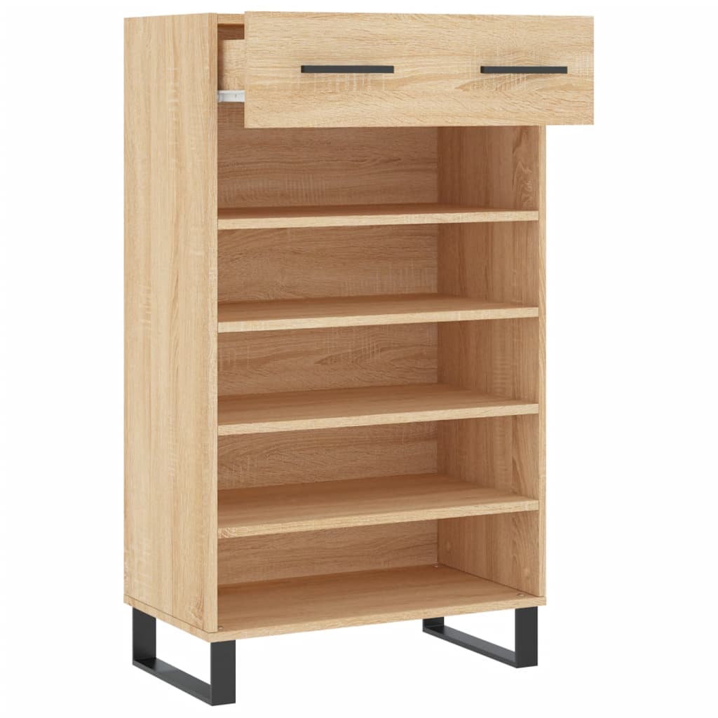 Armoire à chaussures chêne sonoma 60x35x105cm bois d'ingénierie