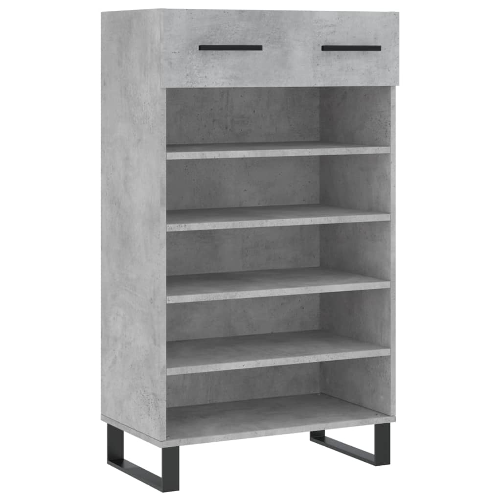 Armoire à chaussures gris béton 60x35x105 cm bois d'ingénierie