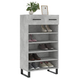 Armoire à chaussures gris béton 60x35x105 cm bois d'ingénierie