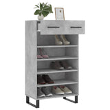 Armoire à chaussures gris béton 60x35x105 cm bois d'ingénierie