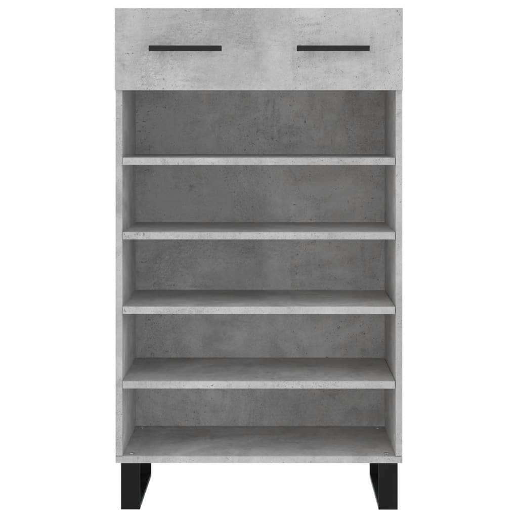 Armoire à chaussures gris béton 60x35x105 cm bois d'ingénierie