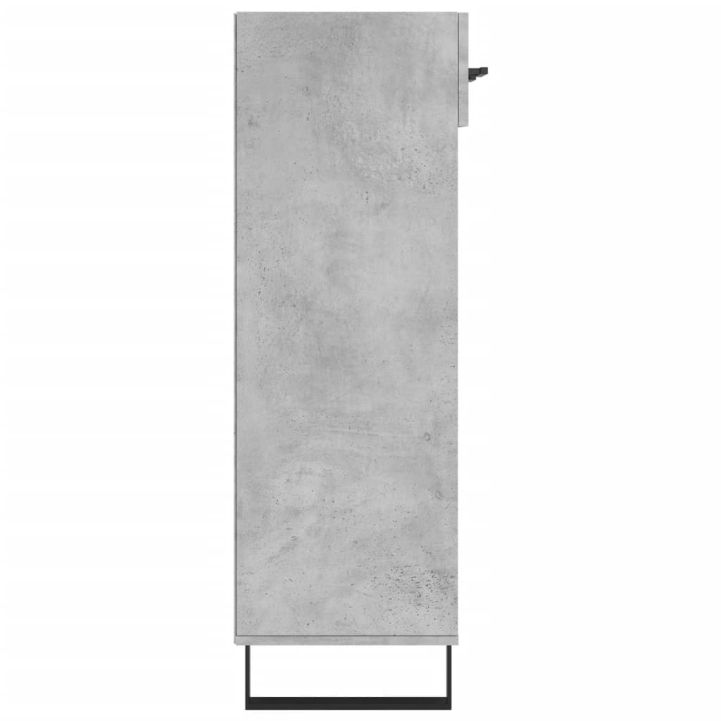 Armoire à chaussures gris béton 60x35x105 cm bois d'ingénierie