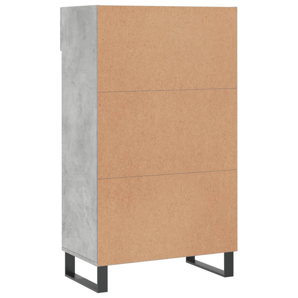 Armoire à chaussures gris béton 60x35x105 cm bois d'ingénierie