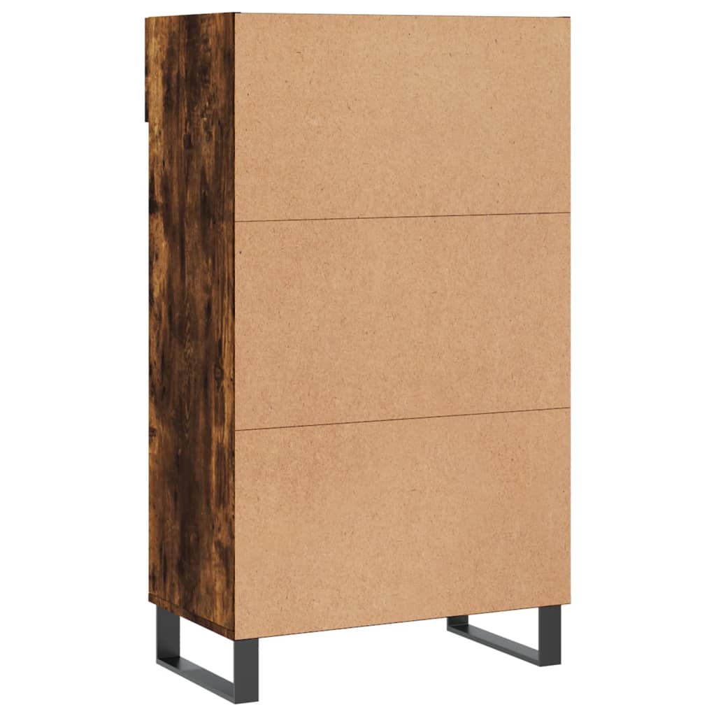 Armoire à chaussures chêne fumé 60x35x105 cm bois d'ingénierie