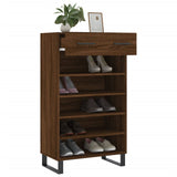 Armoire à chaussures chêne marron 60x35x105cm bois d'ingénierie