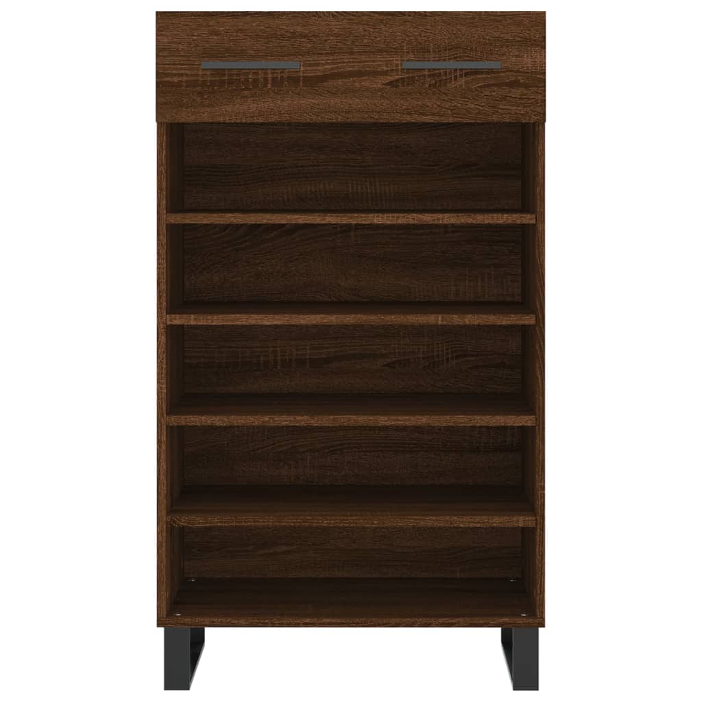 Armoire à chaussures chêne marron 60x35x105cm bois d'ingénierie