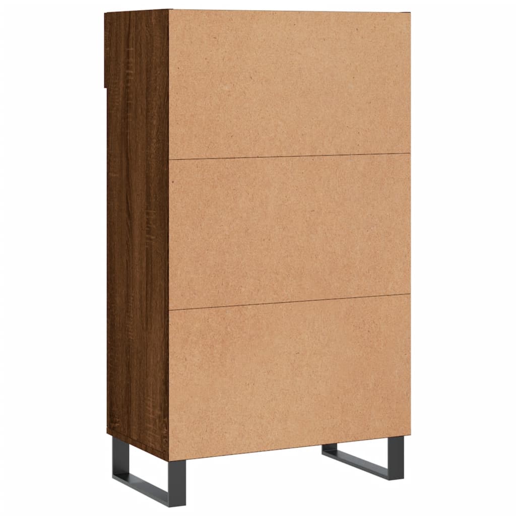 Armoire à chaussures chêne marron 60x35x105cm bois d'ingénierie