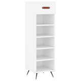 Armoire à chaussures blanc 30x35x105 cm bois d'ingénierie