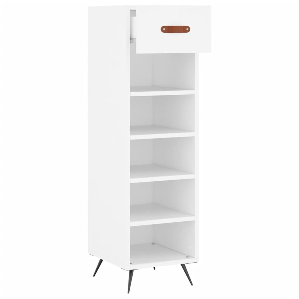 Armoire à chaussures blanc 30x35x105 cm bois d'ingénierie